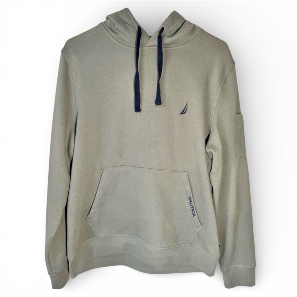 Nautica Men’s Hoodie Pullover Sweatshirt Medium Olive Green Long Sleeve 2023